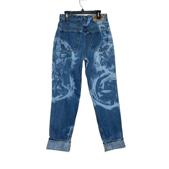 Gap vintage blue tie dye high rise cuffed legs jeans size 6 - Picture 9 of 11